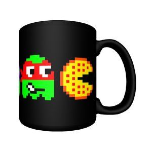 TMNT "Mutant Ninja Ghosts" Coffee Mug | 80s Cartoons, 8-bit, Nerdy Gamer Mashup